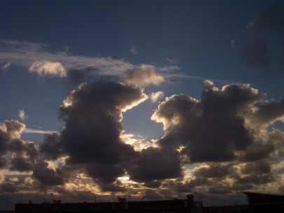 general law: less sun more clouds