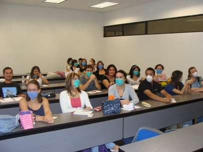 The first class where my students and I wore face masks