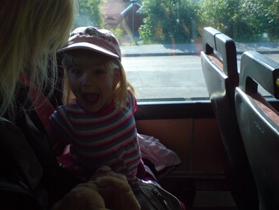 excited to be on a bus, maybe i can learn something