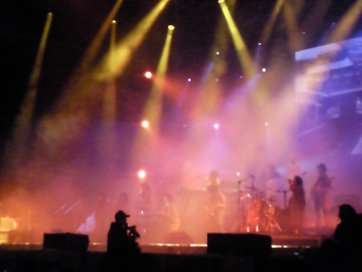 On stage one of my musical mentors, The Father or latin rock. Charly Garcia!!  (Rock al parque day 2)