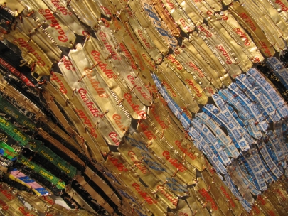 made of old bins by El Amatsui