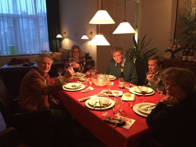 traditional dinner with Theun, Jos, T and F